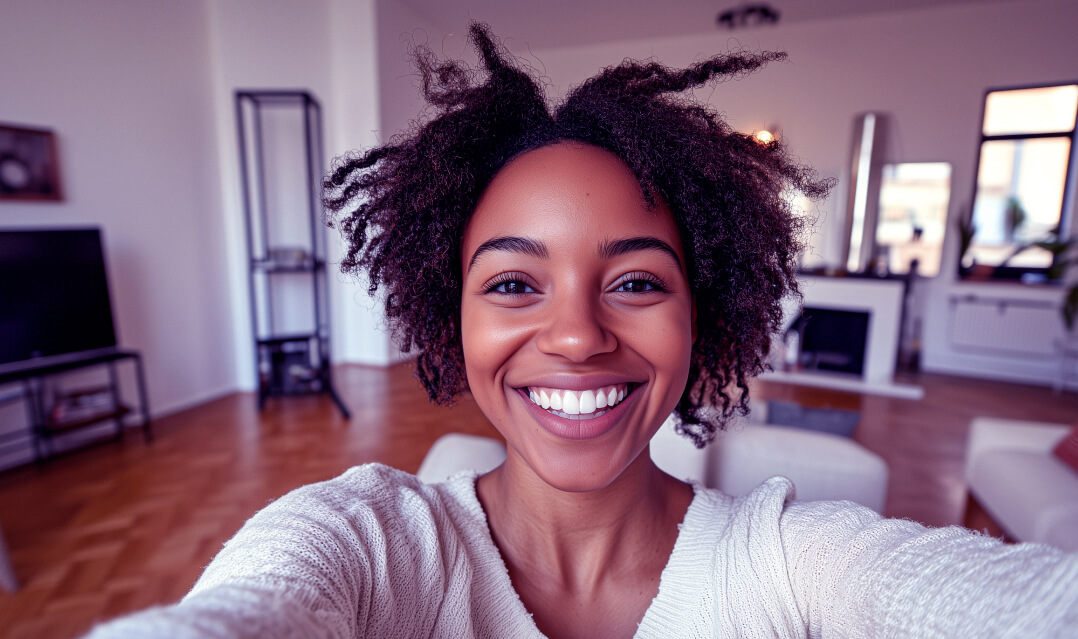 Five young men and women sing into microphones with video thumbnails from a Couple event layered on top.